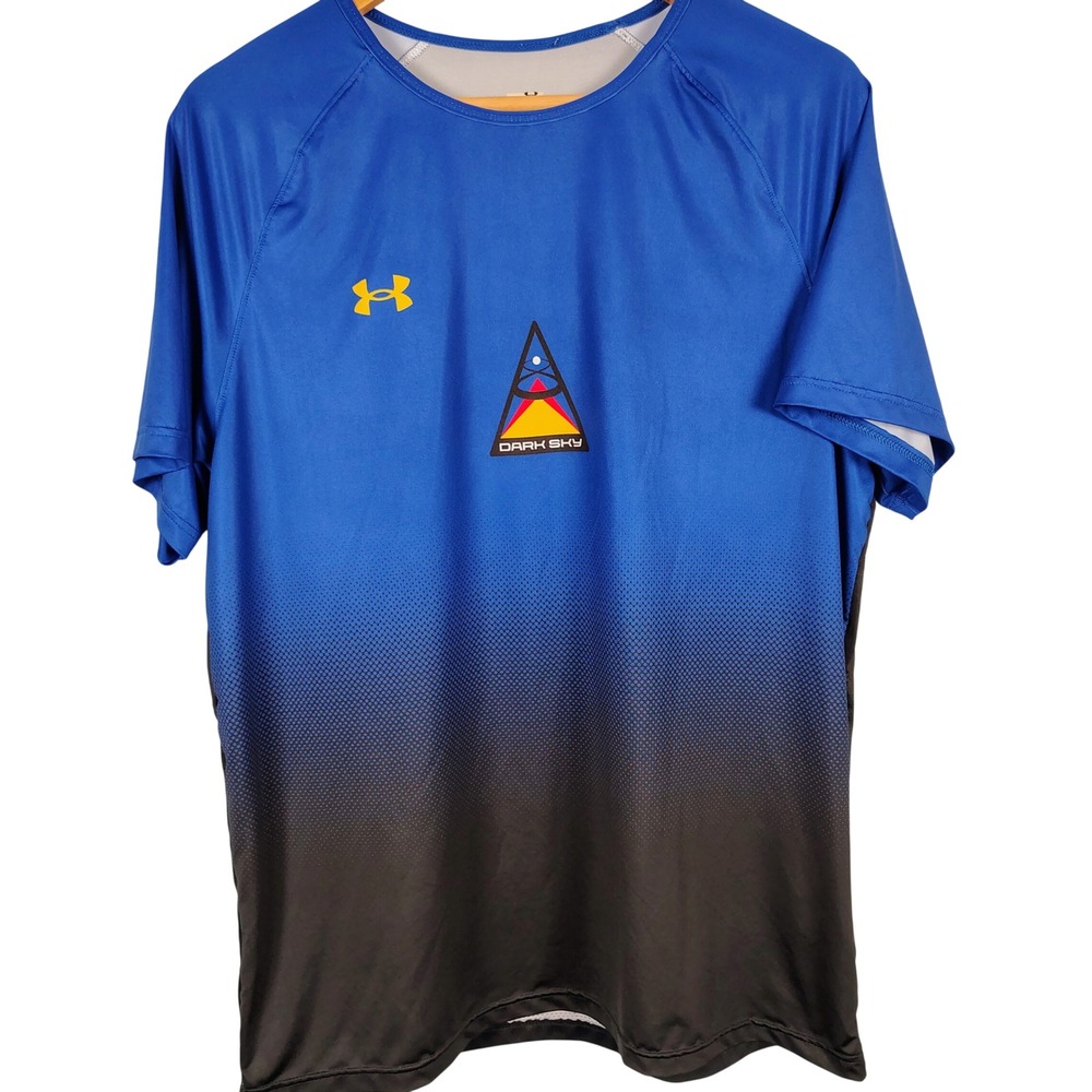 Under Armour Mens LG Championship Field SS Dark Sky Blue Black Gradient Gorpcore